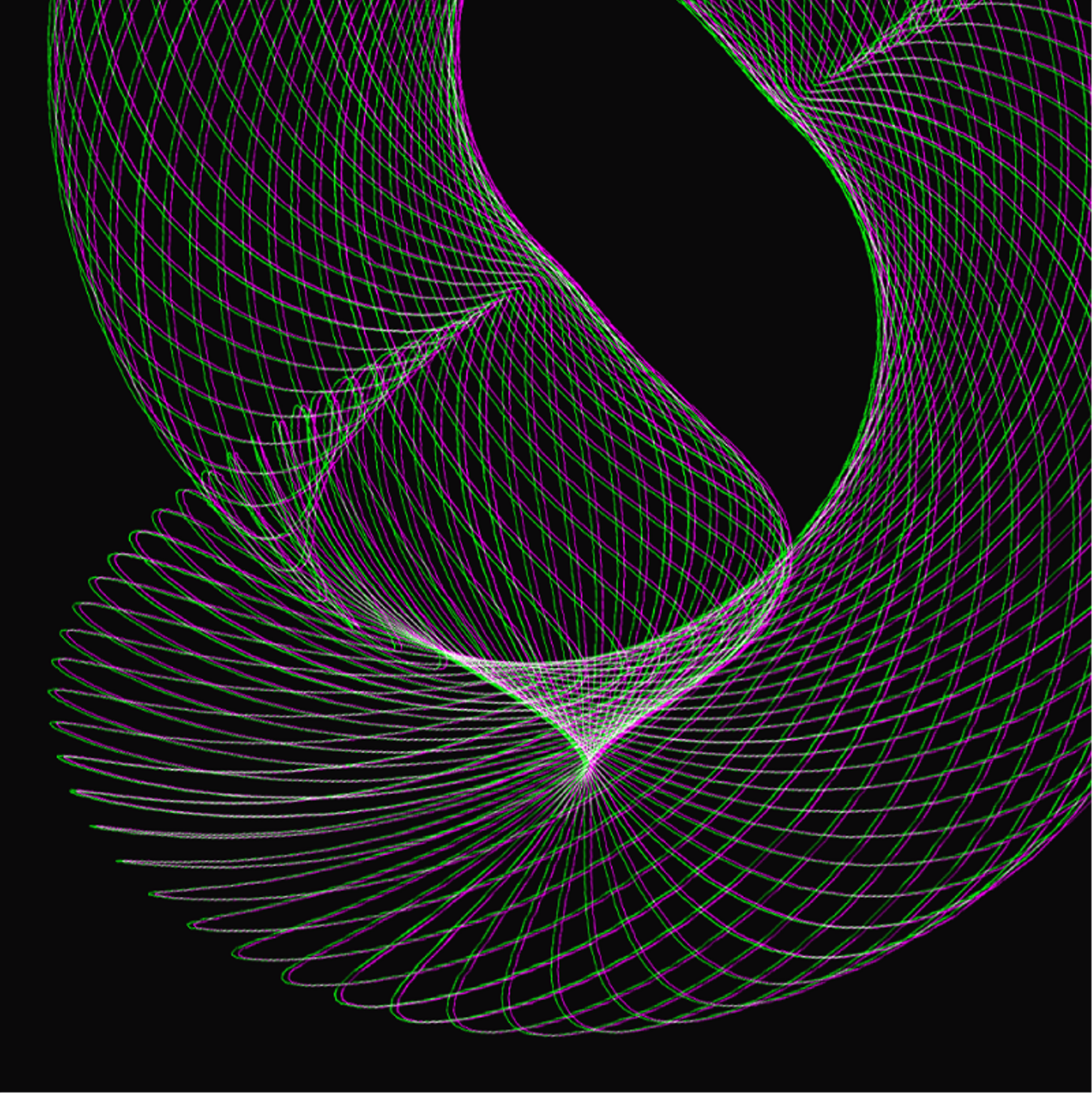 Spirograph Generative Art White Crop 2