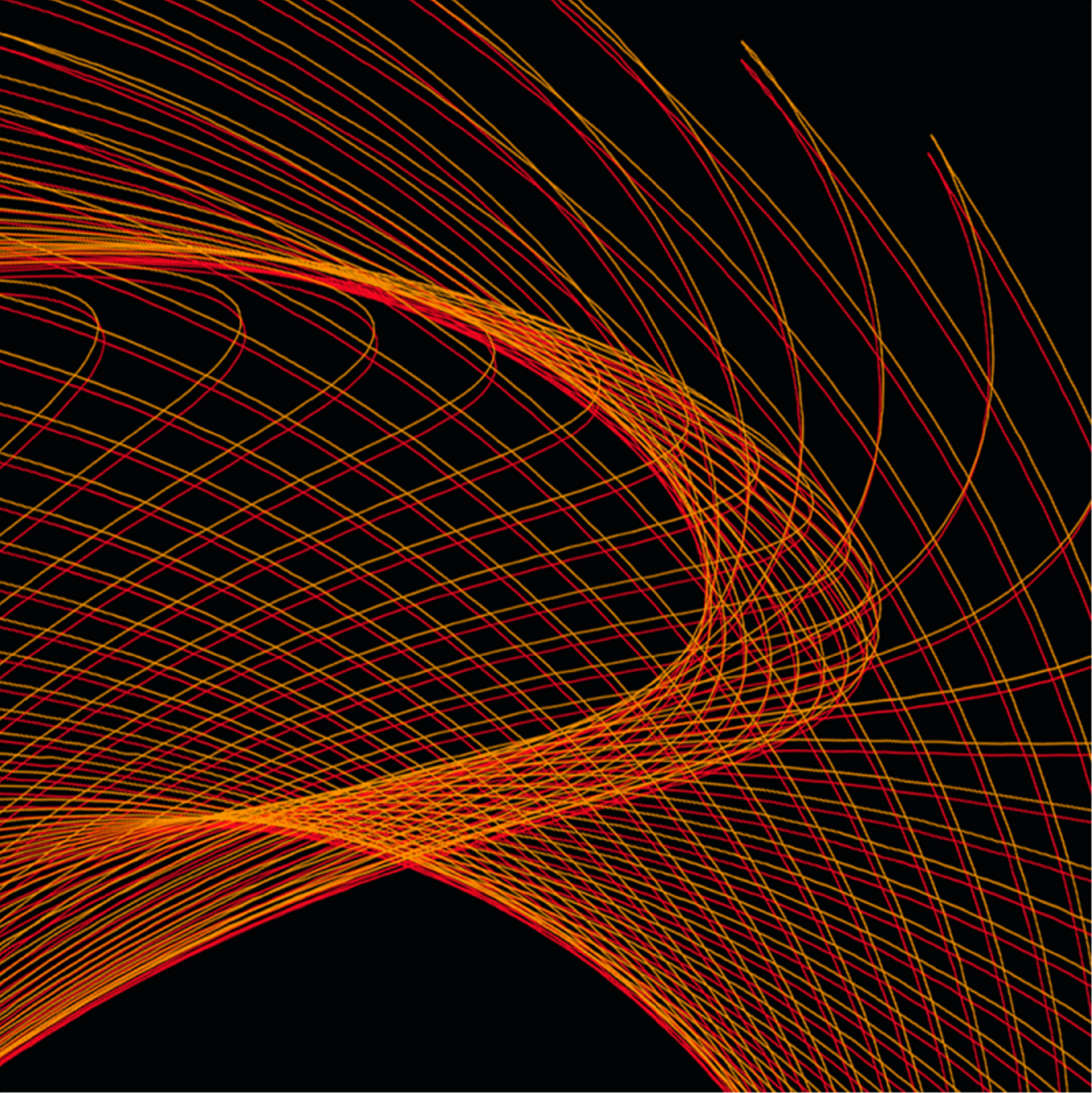 Spirograph Generative Art Orange Crop 2