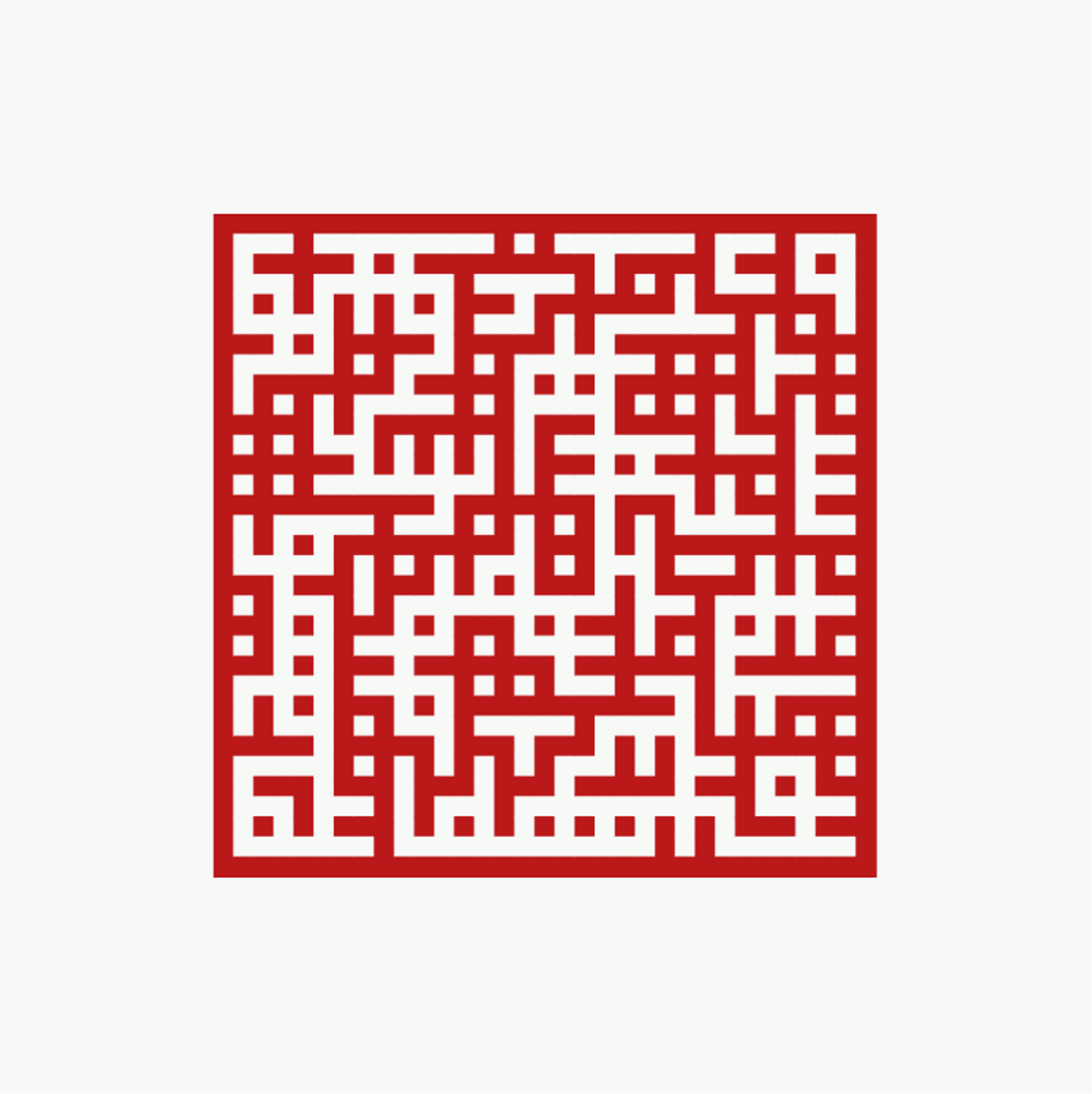 Grate Generative Art Red