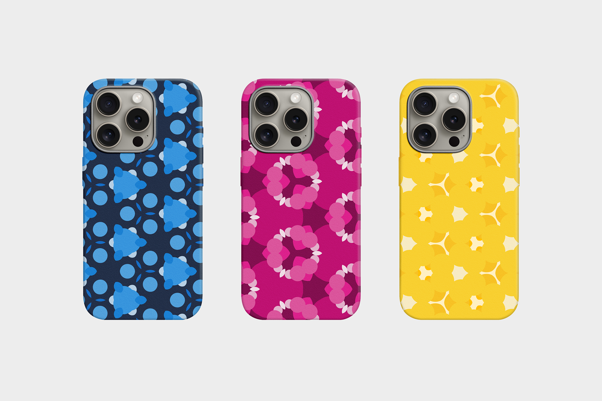 Kaleidoscope iPhone Case Mockup Trio