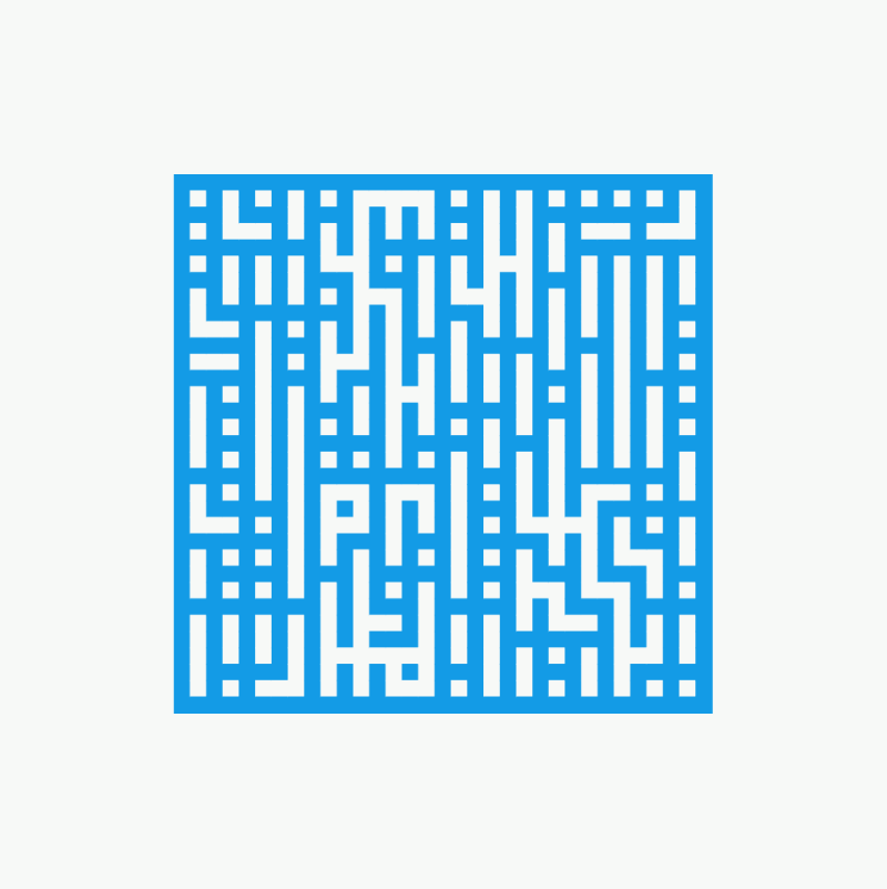 Grate Generative Art Blue