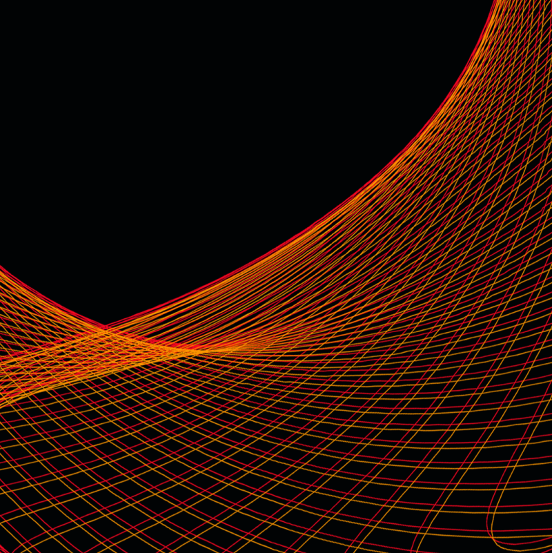 Spirograph Generative Art Orange Crop 1